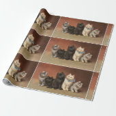 Fünf süße Kätzchen Geschenkpapier (Ungerollt)