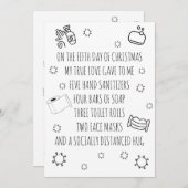 Fünf Tage Covid Weihnachtsfest Feiertagskarte (Vorne/Hinten)