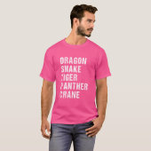 Fünf Tiere Kung Fu T-Shirt (Vorne ganz)