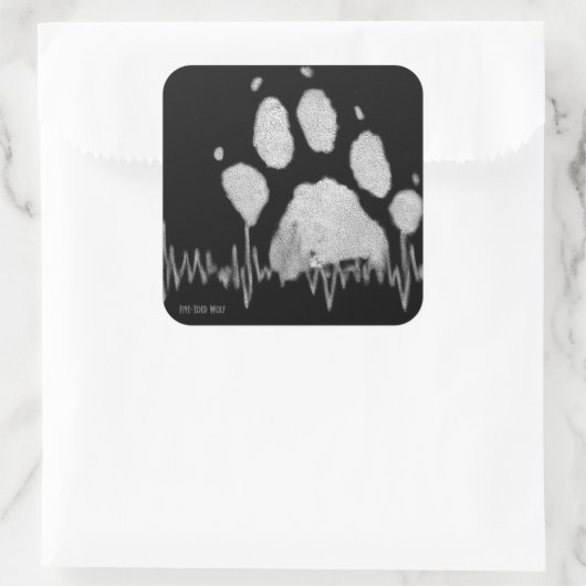 Fünf-Toed Wolf Stickers (Tasche)