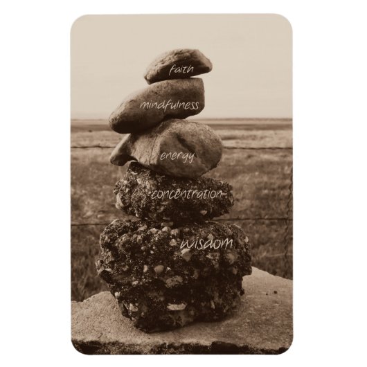 Fünf Tugenden des Zen Magnet (Vertikal)