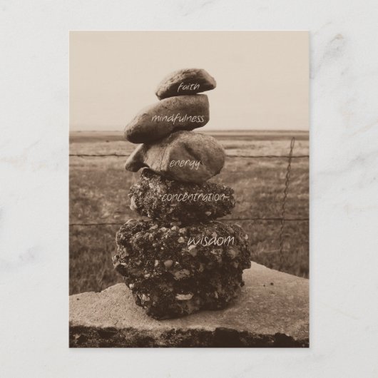 Fünf Tugenden des Zen Postkarte (Vorderseite)