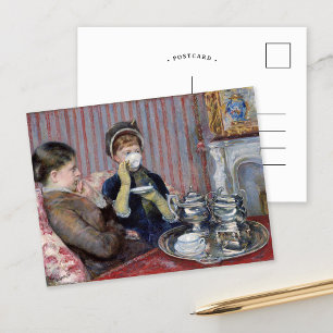 Fünf Uhr Tee   Mary Cassatt Postkarte