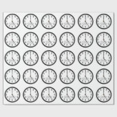 FÜNF-UHR-UHR GESCHENKPAPIER (Flach)