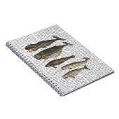 Fünf Vintage Wale Notizblock (Rechte Seite)