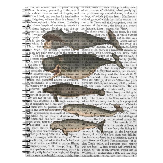 Fünf Vintage Wale Notizblock (Vorderseite)