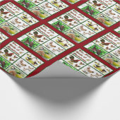 Fünf Vögel zu Weihnachten Geschenkpapier (Ecke)