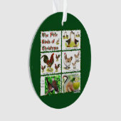Fünf Vögel zu Weihnachten Ornament (Vorderseite)