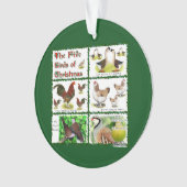 Fünf Vögel zu Weihnachten Ornament (Vorderseite)