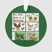 Fünf Vögel zu Weihnachten Ornament (Vorderseite)