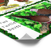 Fünf Vögel zu Weihnachten Poster (Ecke)