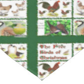 Fünf Vögel zu Weihnachten Tischdecke (Schrägansicht)
