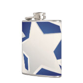 Fünf weiße Sterne Flachmann (Links)