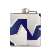 Fünf weiße Sterne Flachmann (Rückseite)