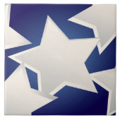 Fünf weiße Sterne Fliese (Vorderseite)