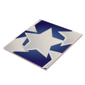 Fünf weiße Sterne Fliese (Seite)