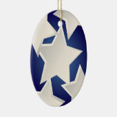 Fünf weiße Sterne Keramik Ornament (Rechts)