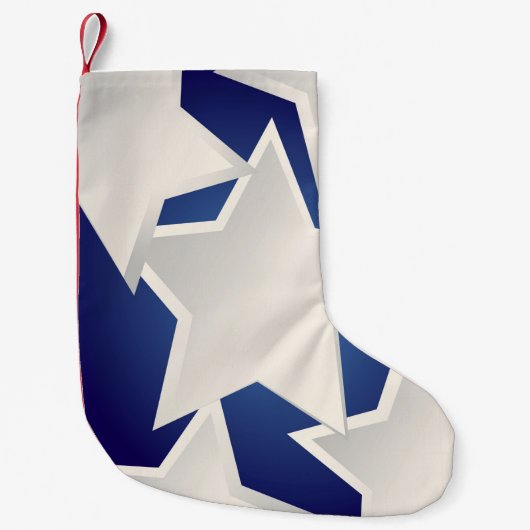 Fünf weiße Sterne Kleiner Weihnachtsstrumpf (Vorderseite)