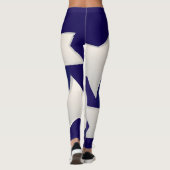 Fünf weiße Sterne Leggings (Rückseite)