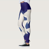 Fünf weiße Sterne Leggings (Links)