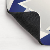 Fünf weiße Sterne Mousepad (Ecke)
