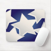 Fünf weiße Sterne Mousepad (Mit Mouse)