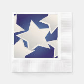 Fünf weiße Sterne Serviette (Vorderseite)