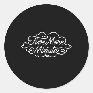 Fünf weitere Schlafminuten Runder Aufkleber