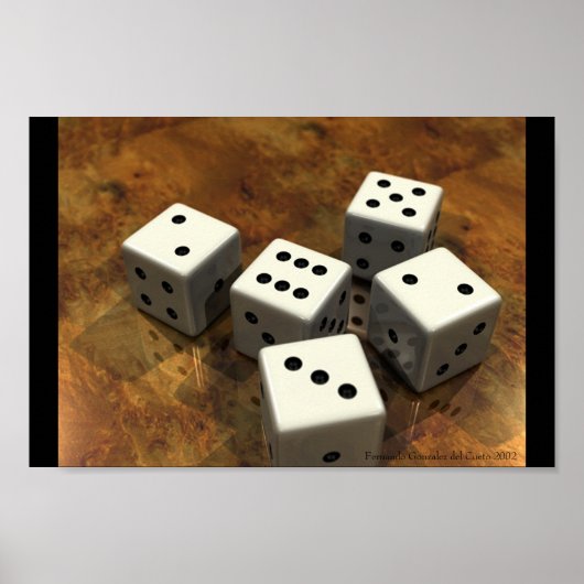 Fünf Würfel Poster (Vorne)