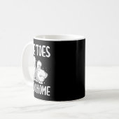 Fünf Zehen oder nach Hause Seidenhuhn Kaffeetasse (Vorderseite Links)