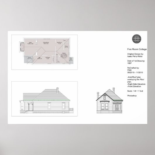 Fünf-Zimmer-Ferienhaus Poster (Vorne)