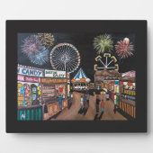 Funfair at Night Painting by Alfred Fox Fotoplatte (Vorderseite)