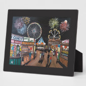 Funfair at Night Painting by Alfred Fox Fotoplatte (Seite)