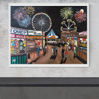 Funfair bei der Nachtmalerei von Alfred Fox