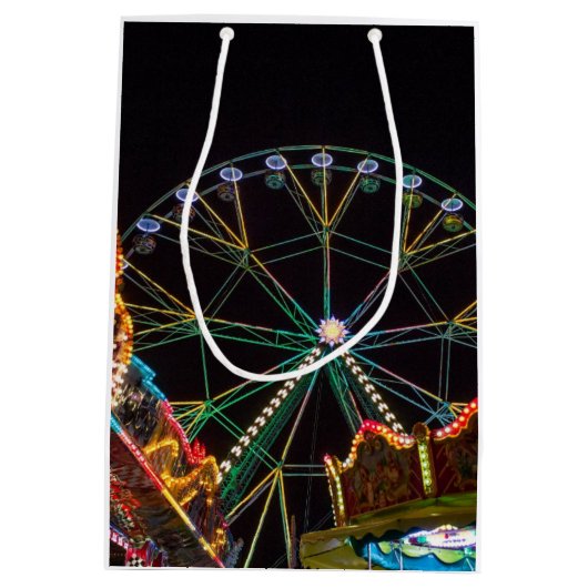 Funfair nachts mittlere geschenktüte (Rückseite)