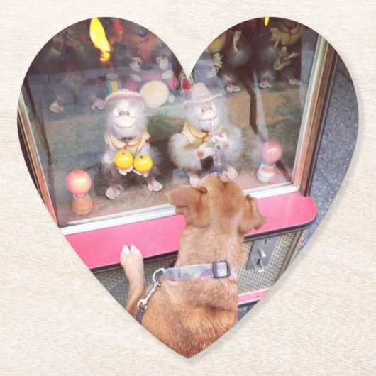 Funfair Paper-Untersetzer mit Hundefotografie Untersetzer (Vorderseite)