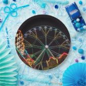 Funfair Riesenrad bei Nacht Pappteller (Party)