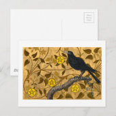 Fünfeck-Rabe Postkarte (Vorne/Hinten)