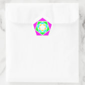 Fünfecke pentagons runder aufkleber (Tasche)