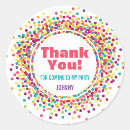 Funfetti Vielen Dank Runder Aufkleber