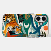 Fünffarbiger brillanter Tiger Case-Mate iPhone Hülle (Rückseite (Horizontal))