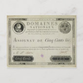 fünfhundert livres Banknote, 19. Juni 1791 Postkarte (Vorderseite)