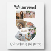 Fünfjähriges Hochzeitstag Fotoplatte (Vorderseite)