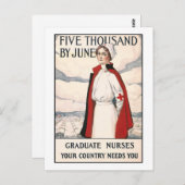 Fünftausend bis Juni Nurse Rekrutieren Poster Postkarte (Vorne/Hinten)