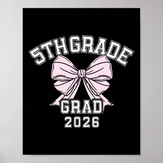 Fünfte 5. Klasse Abschluss 2026 Bow Grundschule Ab Poster (Vorne)