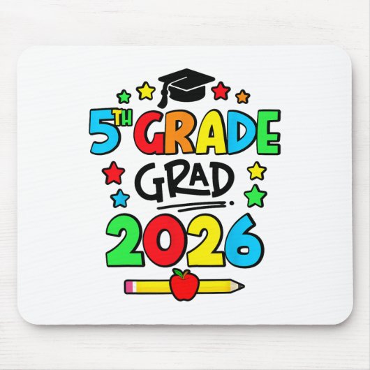 Fünfte 5. Klasse Abschluss 2026 Grundschule Abschl Mousepad (Vorne)