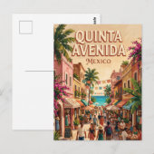 Fünfte Avenida Mexico Postkarte (Vorne/Hinten)