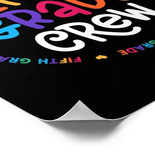 Fünfte Crew 5. Klasse zurück zum Schullehrer Poster (Ecke)