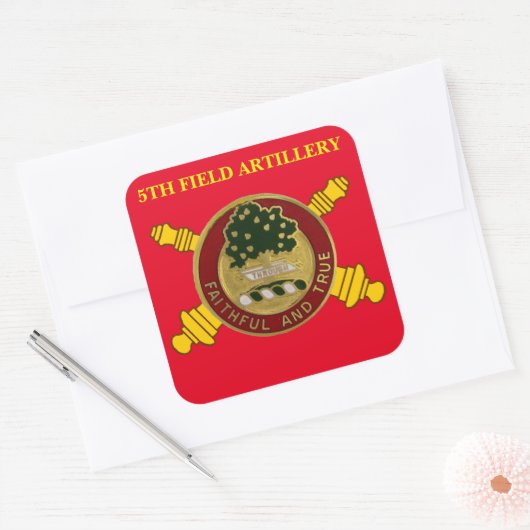 FÜNFTE FELDKRÄFTE QUADRATISCHER AUFKLEBER (Umschlag)