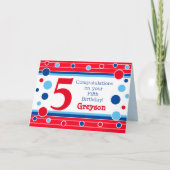 Fünfte Geburtstagskarte Personalisiert! Karte (Vorderseite)